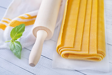 Image showing dough for lasagna