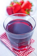 Image showing strawberry juice