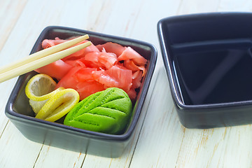 Image showing ginger and wasabi