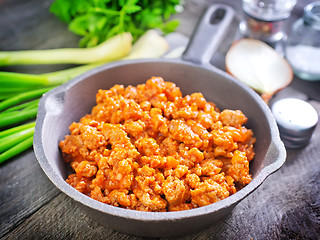 Image showing minced meat with tomato sauce