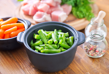 Image showing raw meat and vegetables