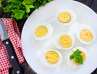 Image showing boiled eggs