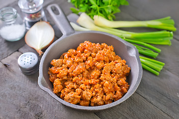 Image showing minced meat with tomato sauce