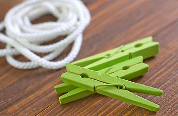 Image showing rope and clothespin