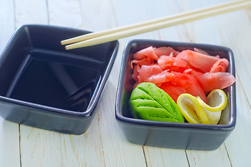 Image showing ginger and wasabi