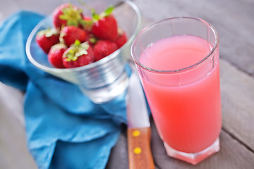 Image showing strawberry juice