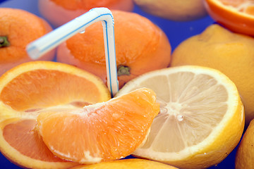 Image showing Oranges and lemons