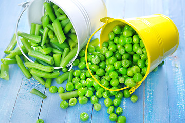 Image showing green peas and bean