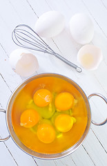 Image showing raw eggs