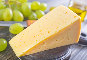 Image showing cheese and grape