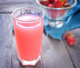 Image showing strawberry juice