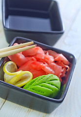 Image showing ginger and wasabi