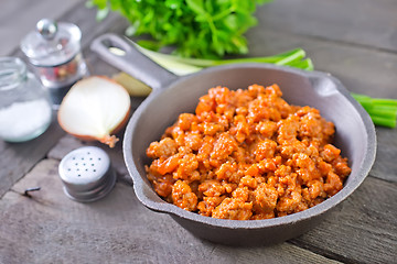 Image showing minced meat with tomato sauce