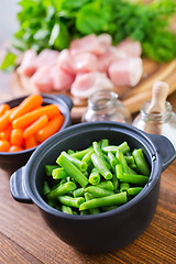 Image showing raw meat and vegetables