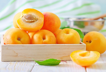 Image showing fresh apricots and gam