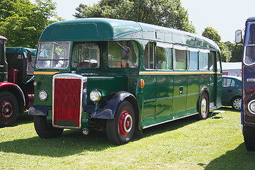 Image showing green vintage bus