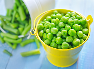 Image showing green peas and bean