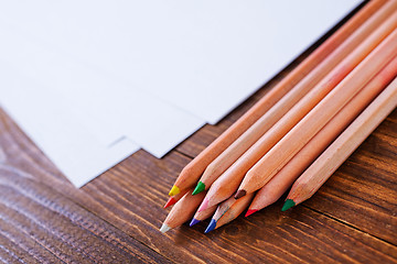 Image showing paper and color pencils