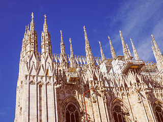 Image showing Retro look Milan Cathedral