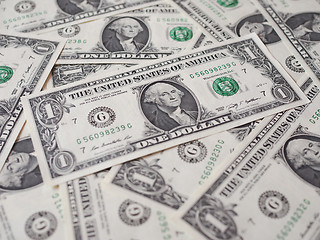 Image showing Dollar notes 1 Dollar