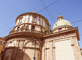 Image showing Retro look Temple of San Sebastiano