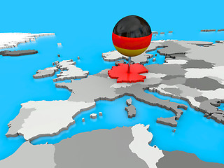 Image showing Germany pinned to map of Europe