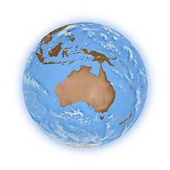Image showing Australia on planet Earth