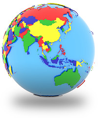 Image showing Southeast Asia on the globe