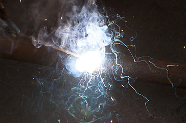 Image showing Welding, bright light