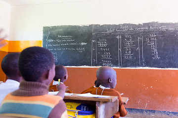 Image showing School with school children at their desks.