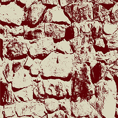 Image showing Ancient stone wall  background illustratuin