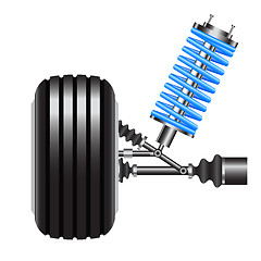 Image showing car suspension, frontal view. Illustration