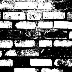 Image showing Brick wall of the house, with lines of a laying of a solution. 