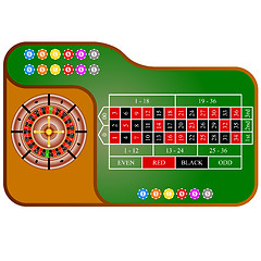 Image showing Tables, American  Roulette. illustration.