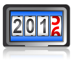 Image showing 2016 New Year counter,  illustration.