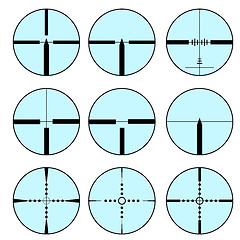 Image showing Cross hair and target set. illustration.