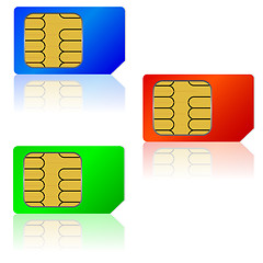 Image showing Set  SIM cards. illustration.