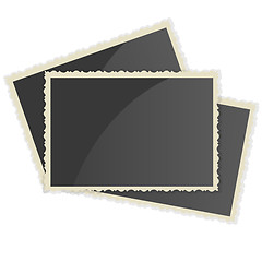 Image showing Retro Photo Frame   On White Background. illustration