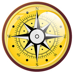 Image showing Wind rose compass flat symbols. illustration.