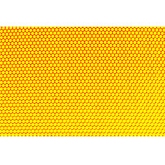 Image showing Metal holed grid background yellow hole. illustration.