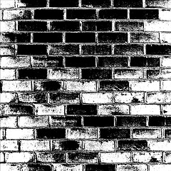 Image showing Brick wall of the house, with lines of a laying of a solution. 