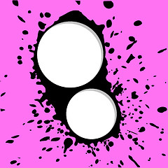 Image showing Brush blot vector on purple  background. illustration.