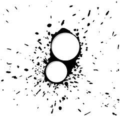 Image showing Brush blot vector on white  background. illustration.