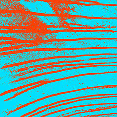 Image showing Texture  blue  wall with bloody red stains. illustration.