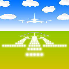 Image showing Landing lights. illustration.