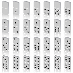 Image showing A set of dice for a game of dominoes. 