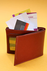 Image showing Brown leather wallet