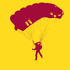 Image showing Parachutist Jumper in the helmet after the jump. illustra