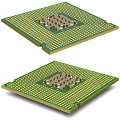 Image showing Computer  processor microcircuit isolated 