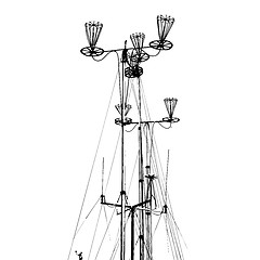 Image showing Antenna for transmitting and receiving radio communications. 